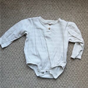 Zara Cream Long Sleeve Bodysuit